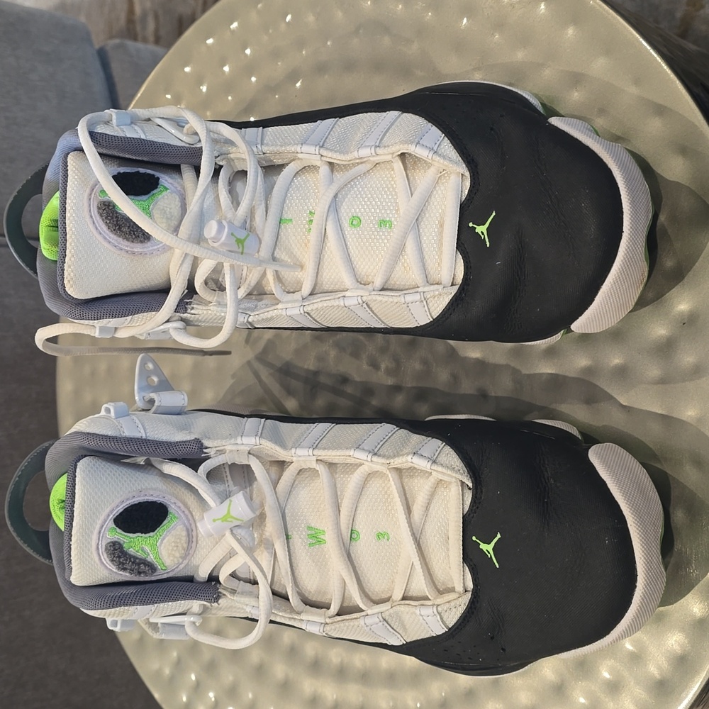 Air Jordan Black and White 6 Rings Sneakers